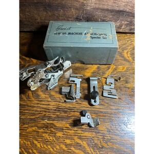 Vintage Greist Sewing Machine Attachments Special Set Ruffler Binder USA Made
